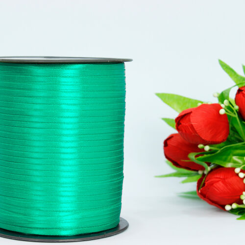 Çift Taraflı 3mm Saten Kurdele Mint Yeşili 750 Metre Makara - Kare Dekor