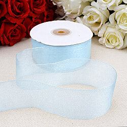 Çift Taraflı 4 cm Organze Kurdele Bebe Mavisi 50 Metre - 2