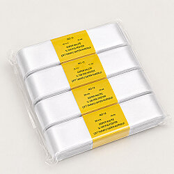 Çift Taraflı 4CM Saten Kurdele Beyaz 10 Metre - 2