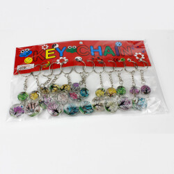 Çift Uçlu Yaşayan Ağaç Yuvarlak Anahtarlık 12'Li Paket - 5
