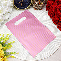 Çizgili Desenli Hediyelik El Geçme Poşeti Pembe 17x25 cm 50’li Paket - 1