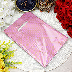 Çizgili Desenli Hediyelik El Geçme Poşeti Pembe 17x25 cm 50’li Paket - 2