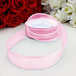 Dantel Kenarlı Kurdele 2,5 cm Bebe Pembe 9 Metre - 1
