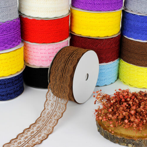 Dantel Şerit Kurdele 4CM Kahverengi 25 metre - Kare Dekor