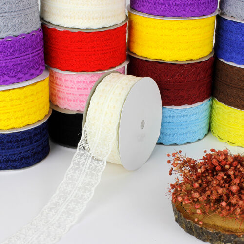 Dantel Şerit Kurdele 4CM Krem 25 metre - Kare Dekor