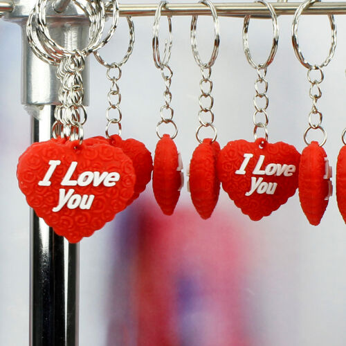 Desenli I Love You Silikon Anahtarlık 12'li Paket - Kare Dekor