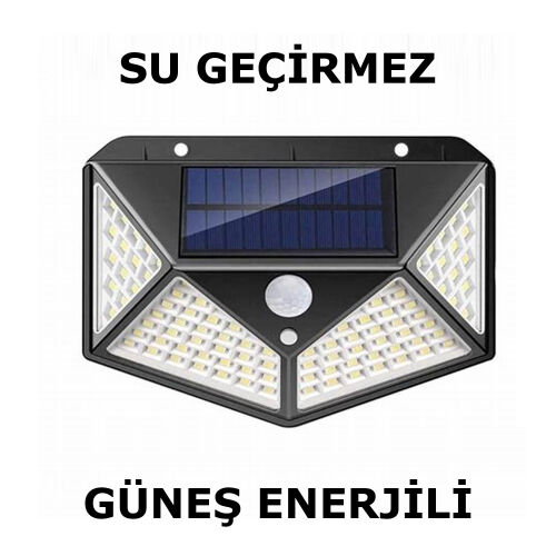 Dış Mekan Güneş Enerjili Işıklar,Su Geçirmez Yüksek Parlaklıklı Solar Led Hareket Sensörlü Duvar Lambası - Kare Dekor