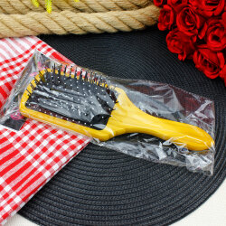 Doğal Bambu Dişli Saç Fırçası Ahşap Tarak Bambu Sarısı 25 CM - 3
