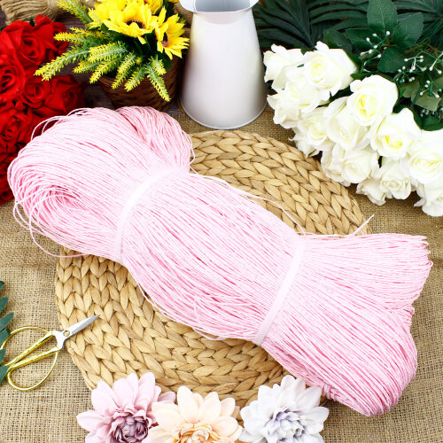 El İşi Kağıt İp Sarılmış Örülmeye Hazır 350 Gr Açık Pembe - Toptanalim (1)