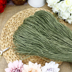 El İşi Kağıt İp Sarılmış Örülmeye Hazır 350 Gr (±50 Gr) Haki Yeşil Renk - 1