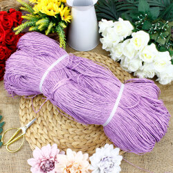 El İşi Kağıt İp Sarılmış Örülmeye Hazır 350 Gr (±50 Gr) Lila Renk - 2