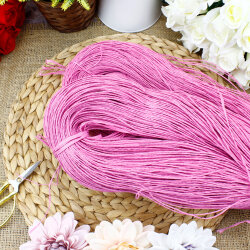 El İşi Kağıt İp Sarılmış Örülmeye Hazır 350 Gr Pembe Renk - 1