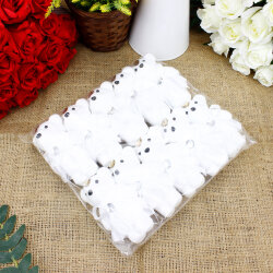 Beyaz Elbiseli Strafor Buket Ayıcık 12CM 10'lu paket - 2