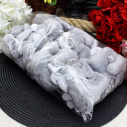 Fil Peluş Anahtarlık Gri 9 cm 10’lu Paket - 4