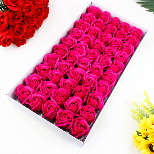 Fuşya Sabun Gül 50’li Paket - Toptanalim (1)