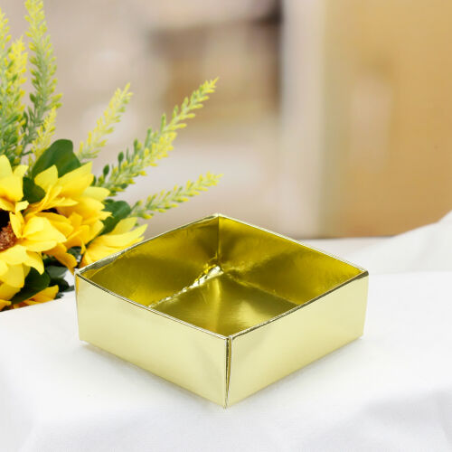 Gold Atlık 8x8x3 cm - Kare Dekor