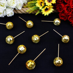 Gold Aynalı Kürdanlı Disko Topu 4 Cm - 2