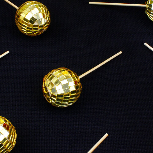 Gold Aynalı Kürdanlı Disko Topu 4 Cm - 3
