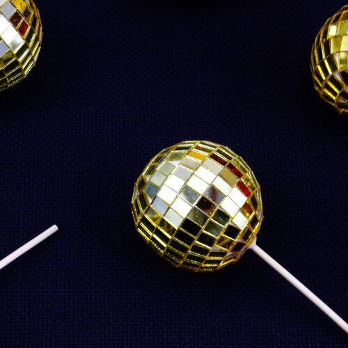  Gold Aynalı Kürdanlı Disko Topu 6 Cm - 3