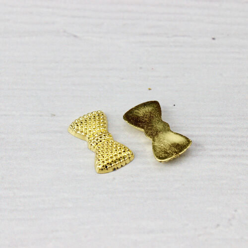 Gold Plastik Fiyonk 2CM 100'Lü Paket - Kare Dekor