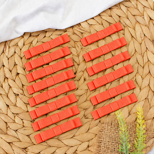 Grogren Fiyonk Kurdele Neon Mercan 5,5 cm - Toptanalim