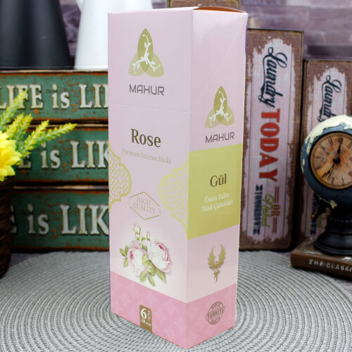Gül Kokulu Premium Tütsü Çubukları - Kare Dekor (1)