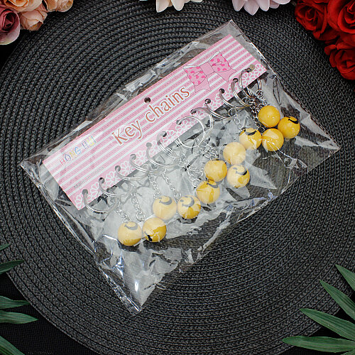 Gülen Yüz Top Anahtarlık 2 cm 12’li Paket - 5