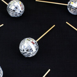 Gümüş Aynalı Kürdanlı Disko Topu 4 Cm - 3