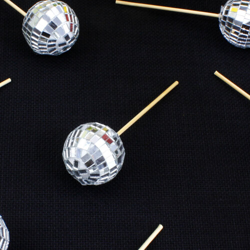 Gümüş Aynalı Kürdanlı Disko Topu 4 Cm - 3