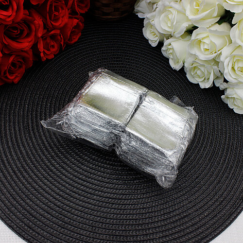 Gümüş Lame Parlak Kese 5x7 cm (100’lü Paket) - 4