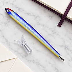 Hamsi Tasarımlı Tükenmez Kalem Mavi Sarı 14 cm - 2