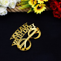 Happy Birthday Alt Alta Yazılı Parti Gözlüğü Gold 12'li Paket - 3