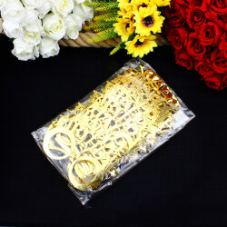 Happy Birthday Alt Alta Yazılı Parti Gözlüğü Gold 12'li Paket - 5