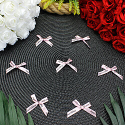 Happy Everyday Baskılı Saten Fiyonk 5 cm Açık Pembe - 1
