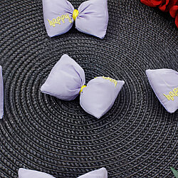 Happy Yazı İşlemeli Dolgulu Fiyonk Lila 7 cm - 2
