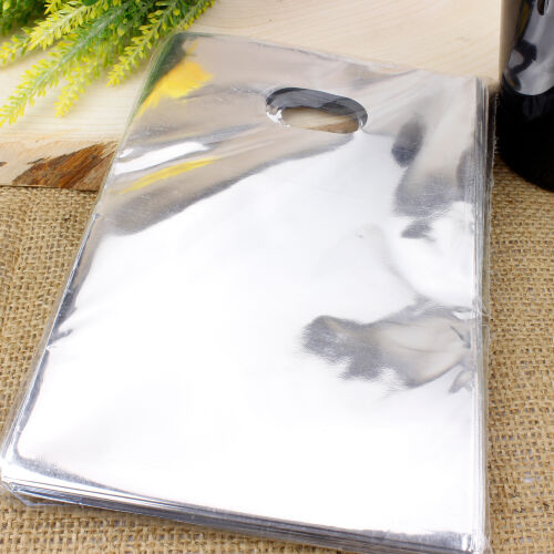 Hediyelik El Geçme Poşeti Gri 13X20CM 50'li Paket - Kare Dekor (1)