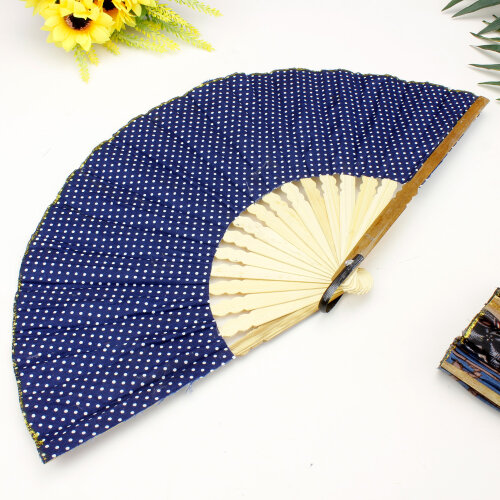 Hediyelik Renkli Desenli Bambu Şık Yelpaze 10'lu Paket - 5