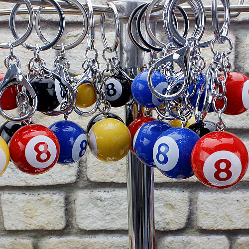 İkili Bilardo Topu Anahtarlık 12’Li Paket - Toptanalim