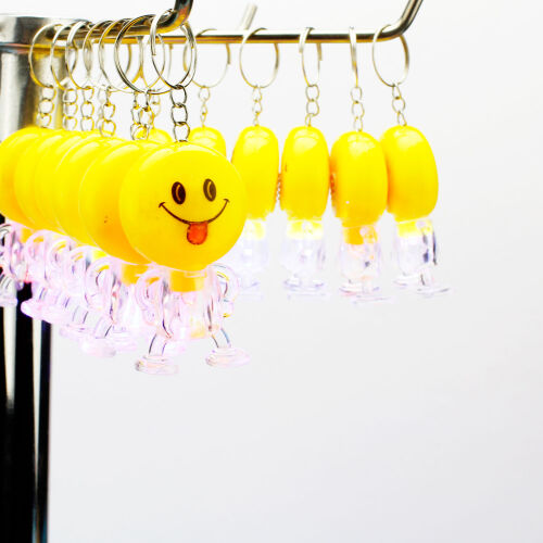 Işıklı Çöp Adam Emoji Anahtarlık 12'li Paket - 1