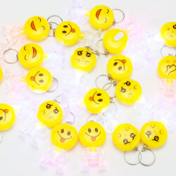 Işıklı Çöp Adam Emoji Anahtarlık 12'li Paket - 2