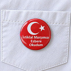 İstiklal Marşımızı Ezbere Okudum Rozeti 20’li Paket - 1
