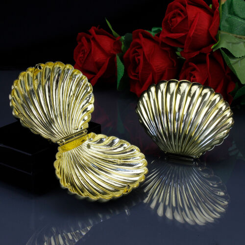 İstiridye Hediyelik Kutu Gold 8X6CM - Kare Dekor