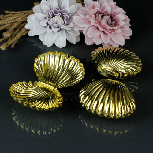 İstiridye Hediyelik Kutu Gold 8X6CM - Kare Dekor (1)