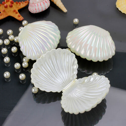 İthal Janjanlı İstiridye Hediyelik Kutu 8X6CM - Kare Dekor (1)