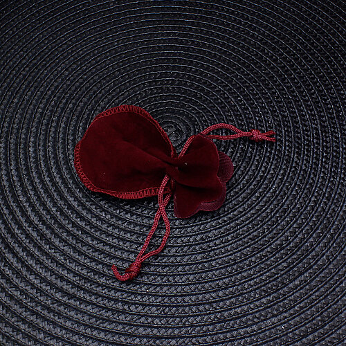 Kadife Lale Kese Bordo 7x9 cm (100’lü Paket) - 3