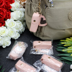 Kalp Aynalı Çanta Charm Aksesuar Pembe - 2