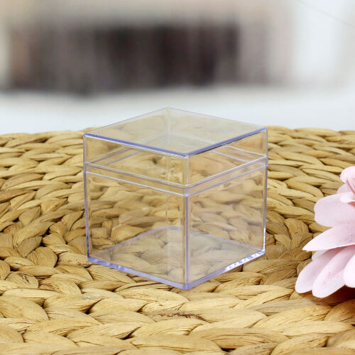 Kare Şeffaf Mika Kutu 5X5X5CM - Kare Dekor
