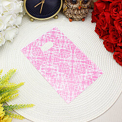 Karma Çizgi Desenli Hediyelik El Geçme Poşeti Pembe 13x20 cm 50’li Paket - 1