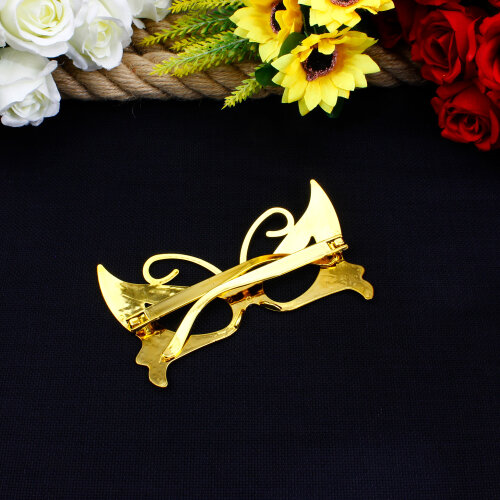 Kelebek Model Parti Gözlüğü Gold 12'li Paket - 3