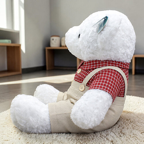 Kırmızı Gömlekli Erkek Peluş Ayı 65 cm - Toptanalim (1)